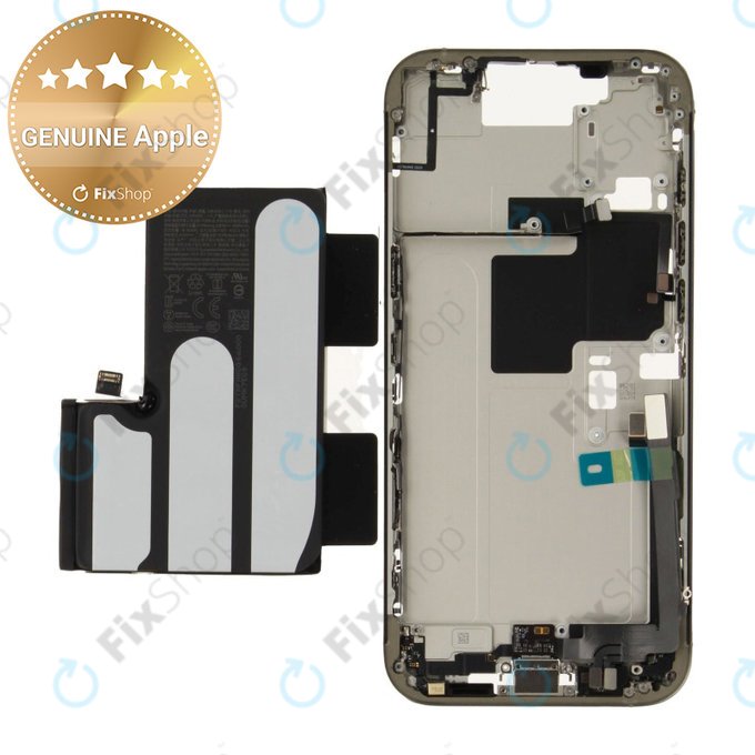 Střední Rám s Baterií pro iPhone 16 Pro Max | Natural Titanium | ZD076-00696 | Genuine Apple