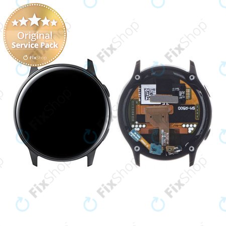 Samsung Galaxy Watch Active R500 - LCD Displej + Dotykové Sklo + Rám (Black) - GH82-18797A Genuine Service Pack