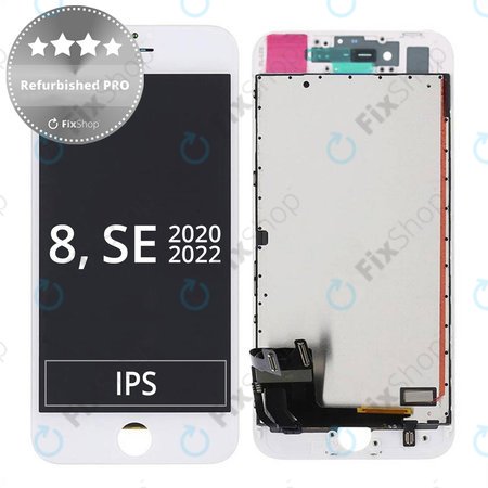 Apple iPhone 8, SE (2020), SE (2022) - LCD Displej + Dotykové Sklo + Rám (White) Refurbished PRO