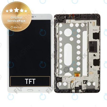 Samsung Galaxy Tab 4 Pro 8.4 T320 - LCD Displej + Dotykové Sklo + Rám (White) - GH97-15556A Genuine Service Pack