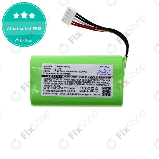 Baterie pro Sony SRS X3, XB2, XB20, 2600mAh, Li-Ion, 7.4V, ST-01, HQ