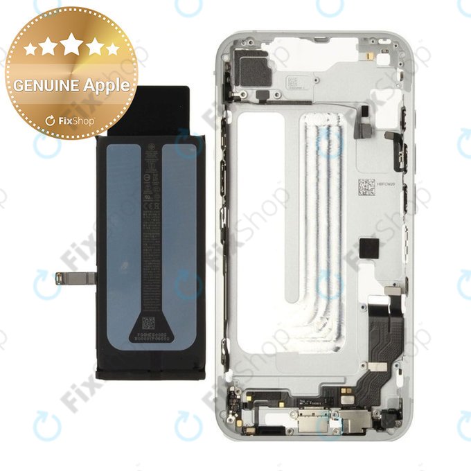 Střední Rám s Baterií pro iPhone 16e | White | ZD076-00698 | Genuine Apple