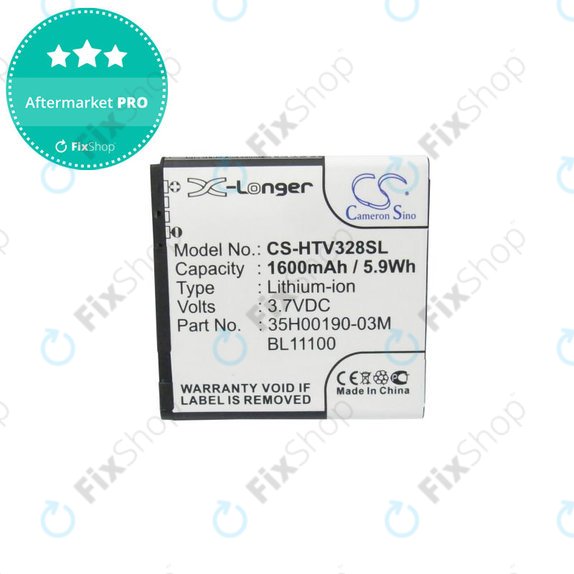 Baterie pro HTC Desire X, Desire V, 1600mAh, Li-Ion, 3.7V, 35H00190-03M, HQ