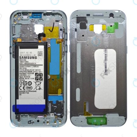 Samsung Galaxy A5 A520F (2017) - Středový Rám + Baterie (Modrá) - GH82-13664C