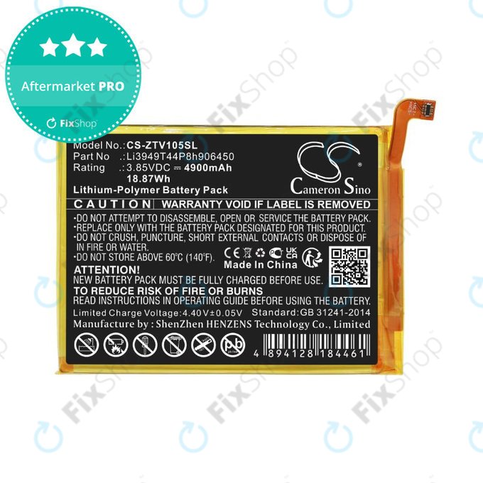 Baterie pro ZTE Blade V Smart, V30 Vita, 4900mAh, Li-Pol, 3.85V, Li3949T44P8h906450, HQ