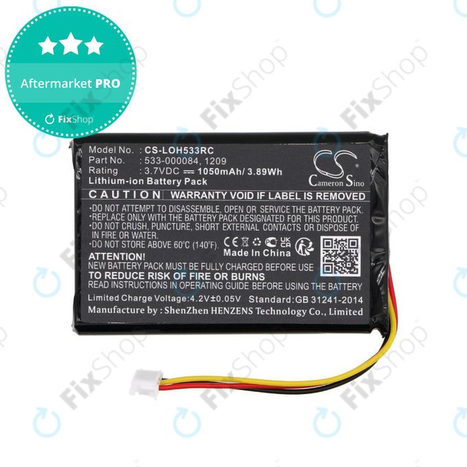 Baterie pro Logitech Harmony Touch, Ultimate, 1050mAh, Li-Ion, 3.7V, 533-000083, HQ