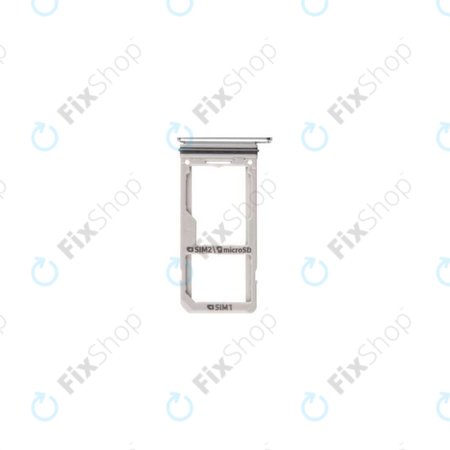 Samsung Galaxy S8 Plus G955F - SIM/SD Slot (Arctic Silver) - GH98-41557B, GH98-41131B Genuine Service Pack