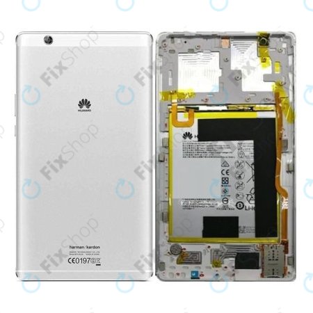 Huawei MediaPad M3 8.4 - Bateriový Kryt + Baterie HB2899C0ECW 5100mAh (Stříbrná) - 02350YHC, 02351PHQ