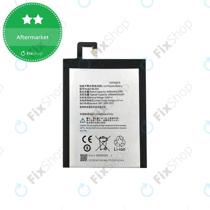 Lenovo VIBE S1 - Baterie BL250 2500mAh