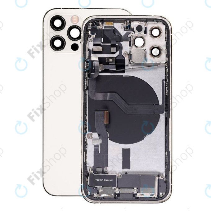 Apple iPhone 12 Pro - Zadní Housing s Malými Díly (Silver)