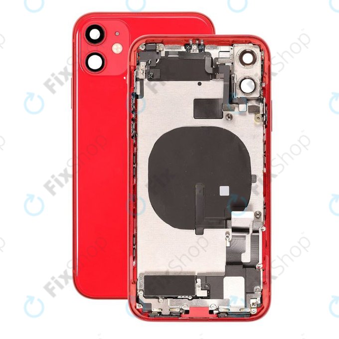 Apple iPhone 11 - Zadní Housing s Malými Díly (Red)