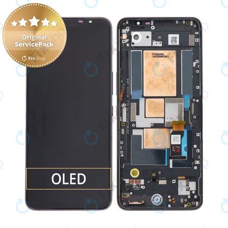 Asus ROG Phone 5 ZS673KS - LCD Displej + Dotykové Sklo + Rám (Phantom Black) - 90AI0051-R20021 Genuine Service Pack