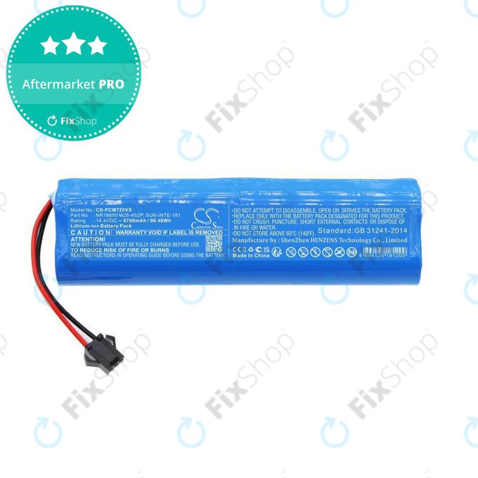 Xiaomi Roidmi EVE Plus, Viomi, Lydsto, Proscenic, Tefal - Baterie NR18650 M26-4S2P, SUN-INTE-181, H18650CH-4S2P Li-Ion 14.4V 6700mAh HQ