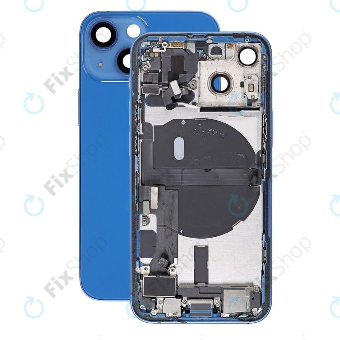 Apple iPhone 13 Mini - Zadní Housing s Malými Díly (Blue)