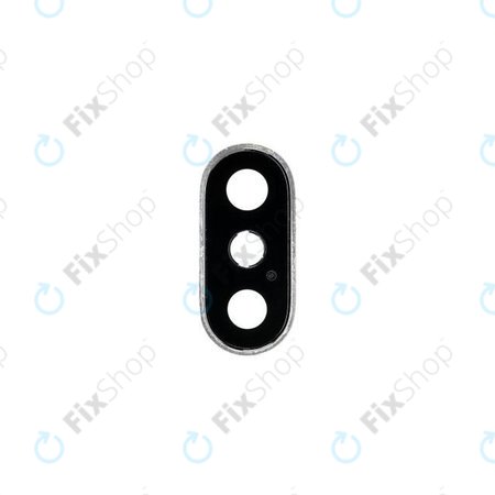 Apple iPhone XS - Sklíčko Kamery s Rámem (Silver)