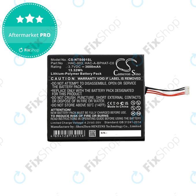 Nintendo Switch - Baterie HAC-003 3600mAh HQ