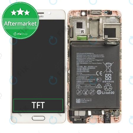 Huawei Mate 9 Pro - LCD Displej + Dotykové Sklo + Rám + Baterie (White) TFT
