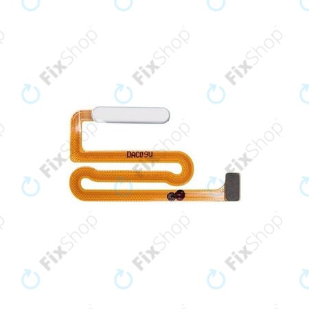 Samsung Galaxy A12 A125F - Senzor Otisku Prstu + Flex Kabel (White) - GH96-14087B Genuine Service Pack