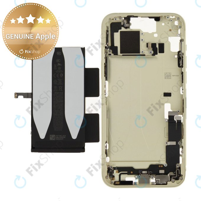 Střední Rám s Baterií pro iPhone 15 Plus | Yellow | ZD076-00676 | Genuine Apple