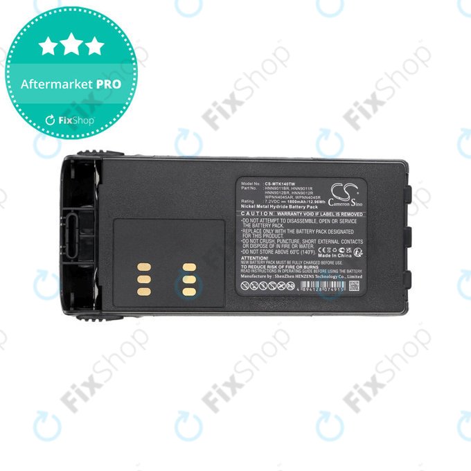 Baterie pro Motorola GP1280, GP140, GP320, GP540, HT1200, MTX850, Pro5150, 1800mAh, Ni-MH, 7.2V, HNN9011BR, HQ