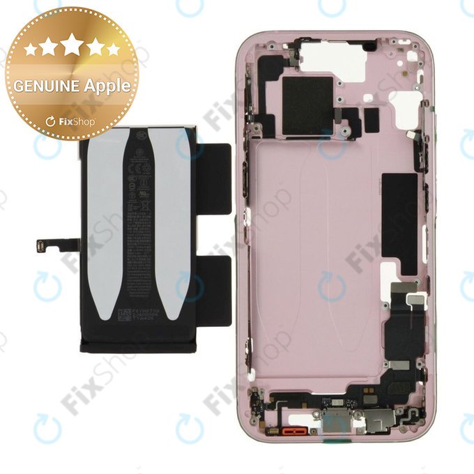 Střední Rám s Baterií pro iPhone 15 | Pink | ZD076-00670 | Genuine Apple