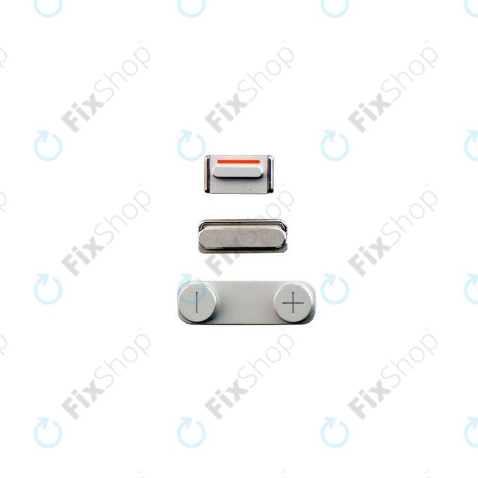 Apple iPhone 5 - Set Tlačítek Hlasitosti + Zapínání + Tichého Režimu (White)