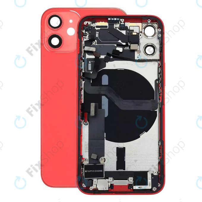 Apple iPhone 12 Mini - Zadní Housing s Malými Díly (Red)