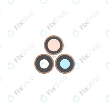 Apple iPhone 16 Pro, 16 Pro Max - Sklíčko Zadní Kamery s Rámem (Desert Titanium) - 3ks