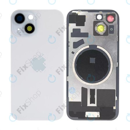Apple iPhone 15 - Sklo Zadního Housingu + Sklíčko Kamery + Kovová Destička + Magsafe Magnet (Blue)
