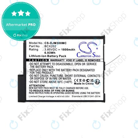 Baterie pro DJI Osmo Action 3, Action 4, 1800mAh, Li-Ion, 3.85V, BCX202, HQ