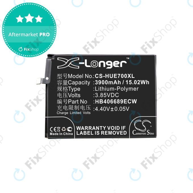 Baterie pro Huawei Y7, 3900mAh, Li-Pol, 3.85V, HB406689ECW, HQ