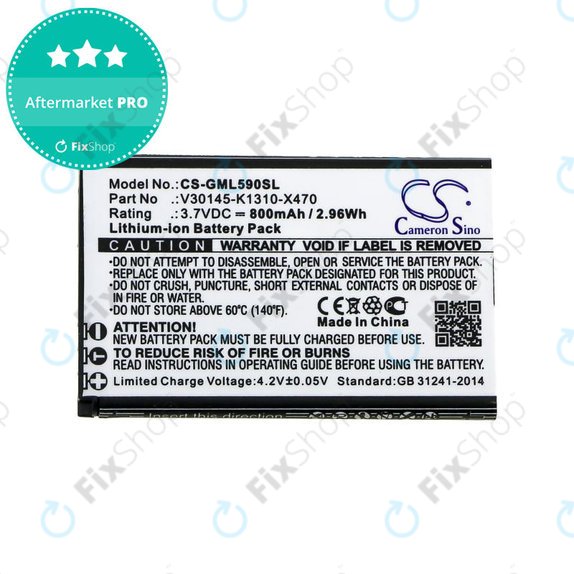 Baterie pro Saiet Lumina, Ready, Single, Brondi Amico Favoloso, Gigaset GI390, 590, 800mAh, Li-Ion, 3.7V, V30145-K1310-X470, HQ