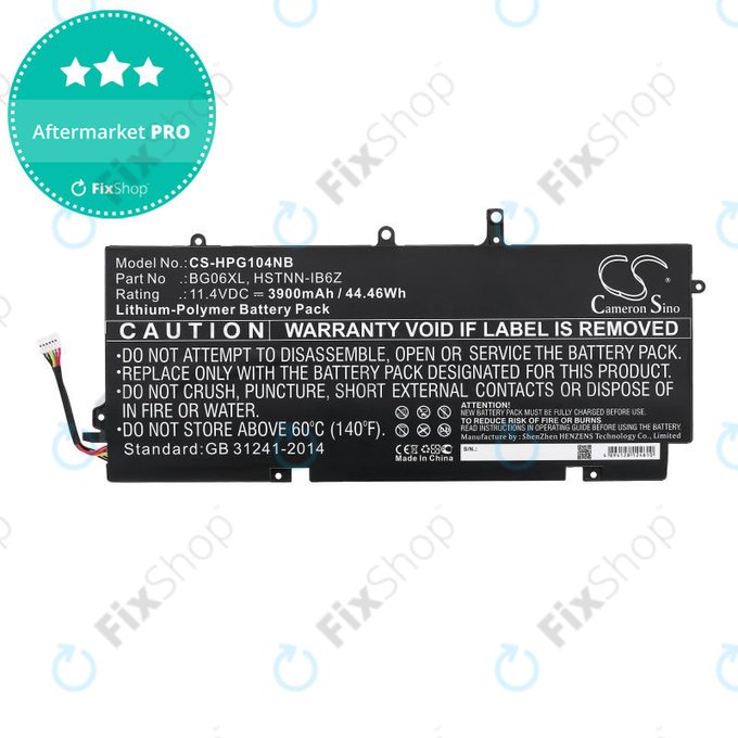 Baterie pro HP Elitebook 1040 G3, 3900mAh, Li-Pol, 11.4V, BG06XL, HQ