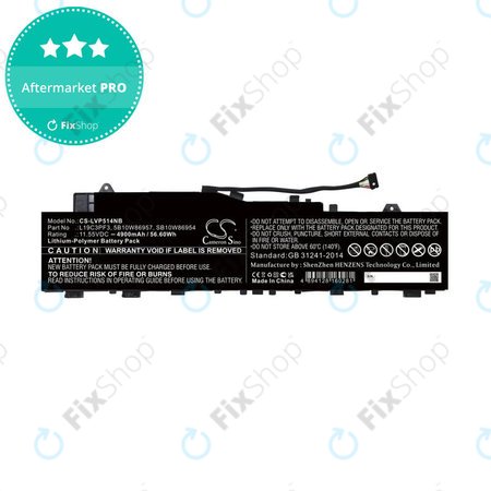 Baterie pro Lenovo Ideapad 5 14, Xiaoxin Air 14 2020, 4900mAh, Li-Pol, 11.55V, 5B10W86957, HQ