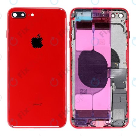 Apple iPhone 8 Plus - Zadní Housing s Malými Díly (Red)