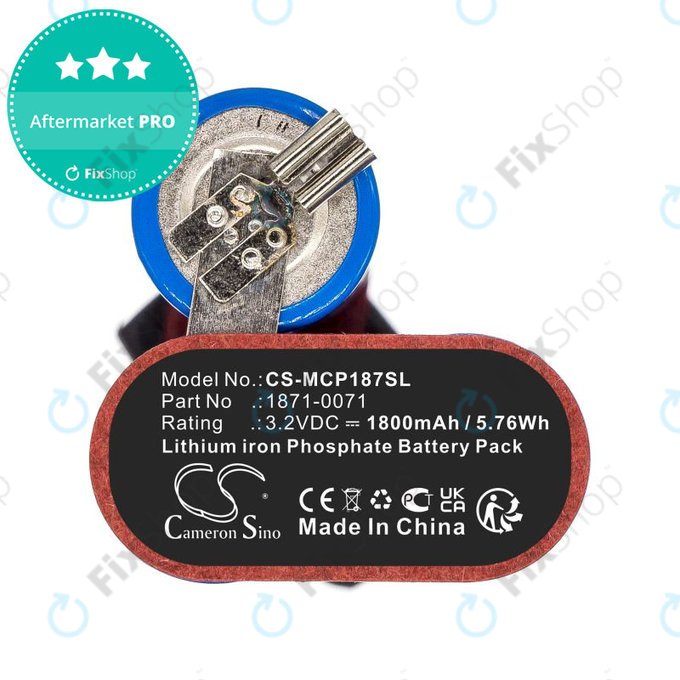 Baterie pro Ermila Bellina, Moser Chrom Style Pro 1871, 1800mAh, LiFePO4, 3.2V, 1871-0071, HQ