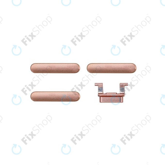 Apple iPhone 8 Plus - Set Tlačítek Hlasitosti + Zapínání + Tichého Režimu (Gold)