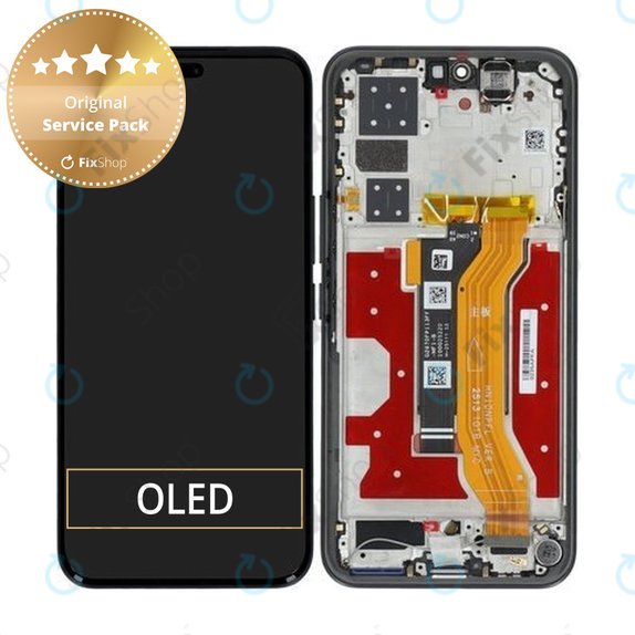 Honor 400 Pro - LCD Displej + Dotykové Sklo + Rám (Midnight Black) - 0235APFA Genuine Service Pack