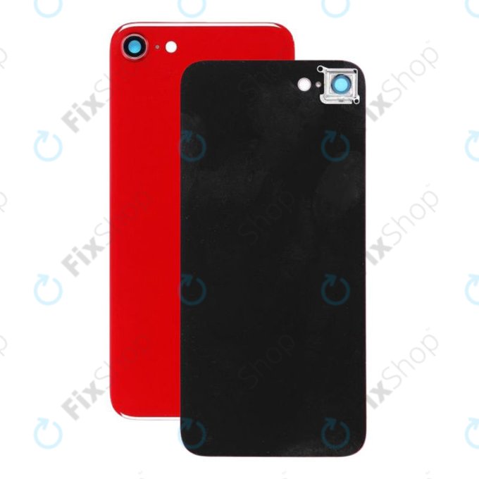 Apple iPhone SE (2nd Gen 2020) - Sklo Zadního Housingu + Sklíčko Zadní Kamery (Red)