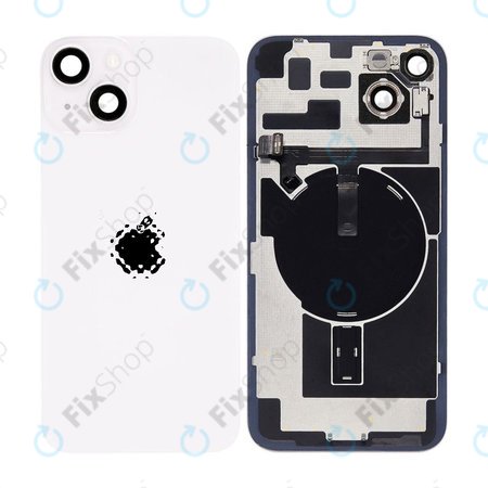Apple iPhone 14 Plus - Sklo Zadního Housingu + Sklíčko Kamery + Kovová Destička + Magsafe Magnet (Starlight)