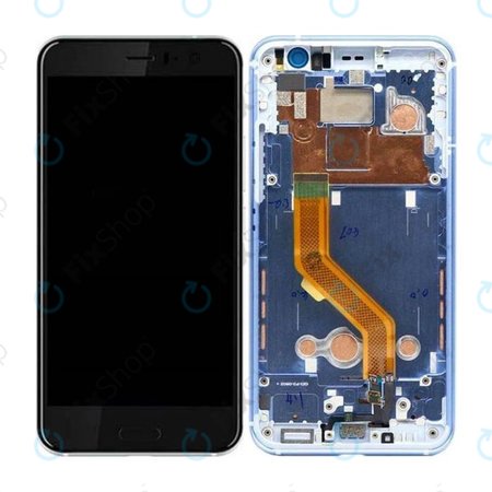 HTC U11 - LCD Displej + Dotykové sklo + Rám (Stříbrná) - 80H02105-07