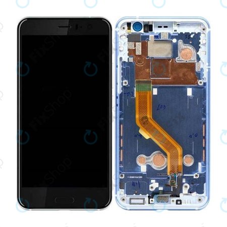 HTC U11 - LCD Displej + Dotykové sklo + Rám (Stříbrná) - 80H02105-07