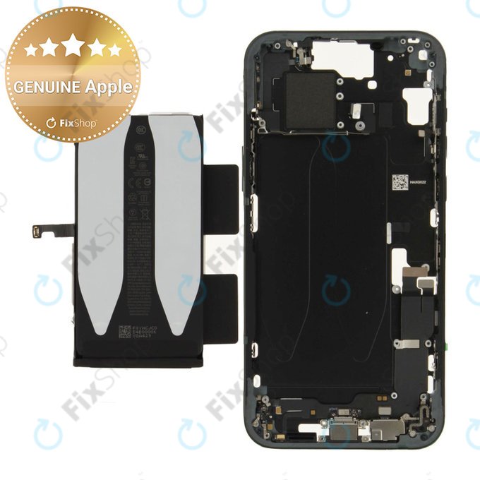 Střední Rám s Baterií pro iPhone 15 Plus | Black | ZD076-00674 | Genuine Apple