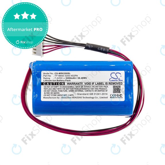 Baterie pro Marshall Kilburn II, 5200mAh, Li-Ion, 7.4V, TF18650-3200-4S2PA, HQ