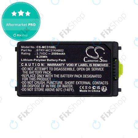 Baterie pro Symbol, Zebra MC3100, MC3190, 2500mAh, Li-Pol, 3.7V, BTRY-MC31KAB02, HQ