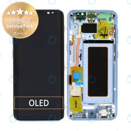 Samsung Galaxy S8 G950F - LCD Displej + Dotykové Sklo + Rám (Coral Blue) - GH97-20457D, GH97-20473D, GH97-20458D, GH97-20629D Genuine Service Pack