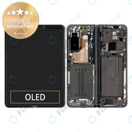 Samsung Galaxy Fold F900U - LCD Displej + Dotykové Sklo (Black) - GH82-20132E Genuine Service Pack