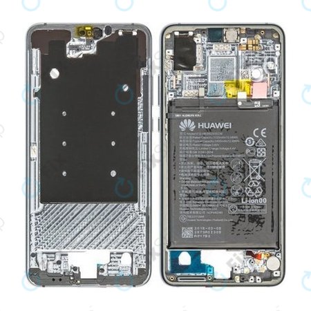 Huawei P20 - Střední Rám + Baterie (Midnight Blue) - 02351VTM, 02351WKH Genuine Service Pack