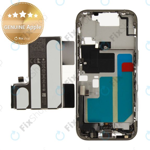 Střední Rám s Baterií pro iPhone 16 Pro | Natural Titanium | ZD076-00692 | Genuine Apple