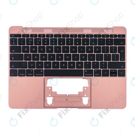 Apple MacBook 12" A1534 (Early 2015 - Mid 2017) - Horní Rám Klávesnice + Klávesnice UK (Rose Gold)
